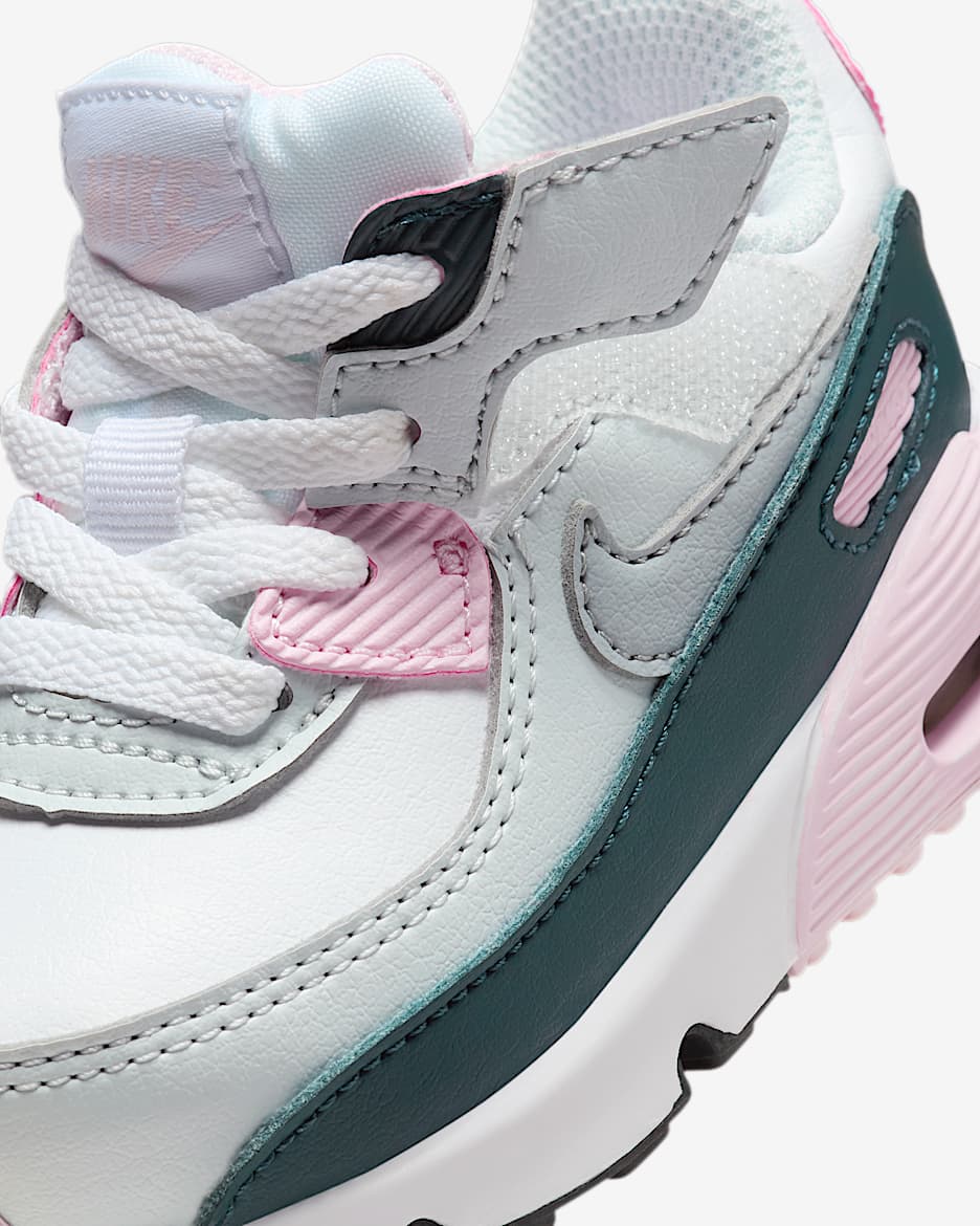 Nike air max 90 white pink sales